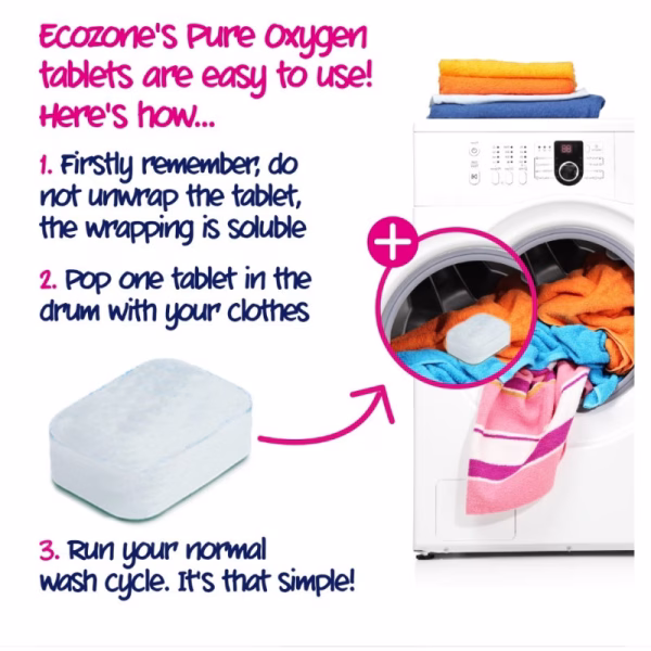 Odplamiacz do tkanin kolorowych Ecozone Pure Oxygen 48 tabletek (2)