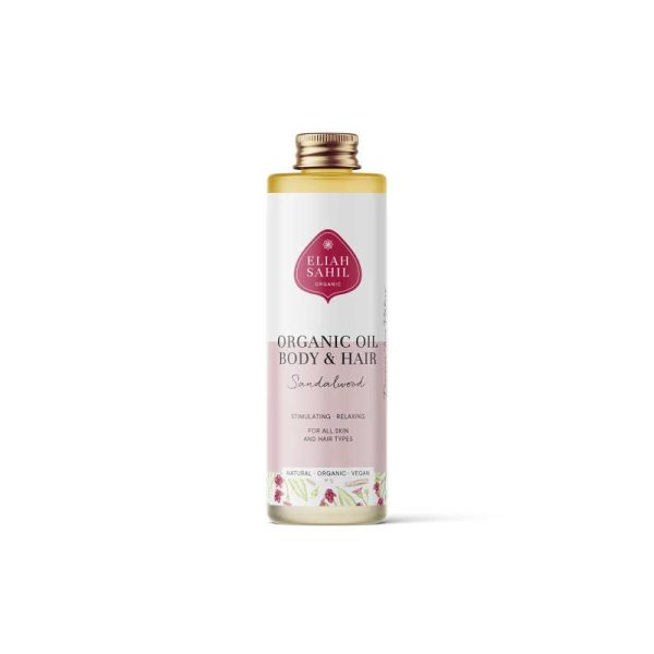 Organiczny olejek relaksujący Drzewo Sandałowe, do skóry i włosów, Zero Waste, 100 ml, Eliah Sahil