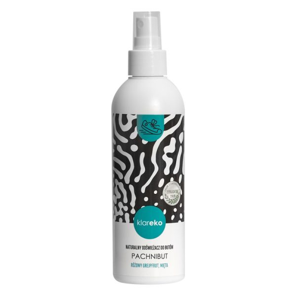 Pachnibut, naturalny odświeżacz do butów, Różowy Grejpfrut, Mięta, 250 ml, Klareko