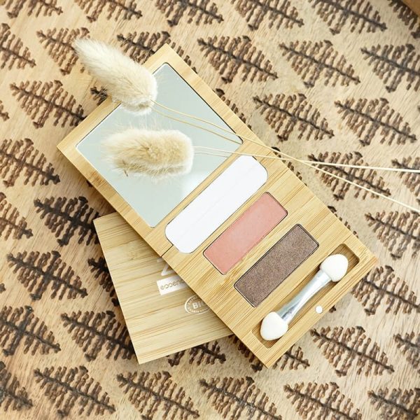 Paleta magnetyczna do makijażu DUO, bambusowa, z aplikatorem, ZAO (zdjęcie 4) Paleta magnetyczna do makijażu DUO, bambusowa, z aplikatorem, ZAO