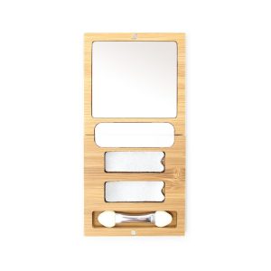 Paleta magnetyczna do makijażu DUO, bambusowa, z aplikatorem, ZAO