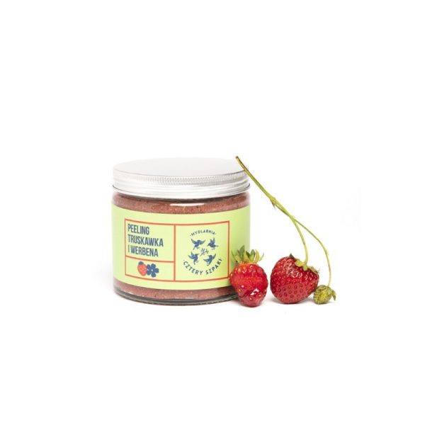 Peeling truskawka i werbena, 250 ml, Cztery Szpaki