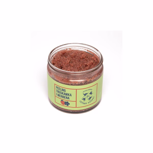 Peeling do ciała Cztery Szpaki truskawka i werbena 250ml (3)