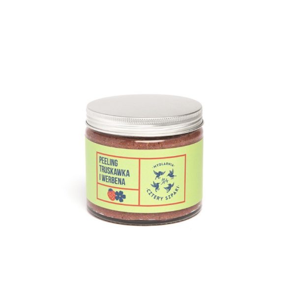 Peeling truskawka i werbena, 250 ml, Cztery Szpaki