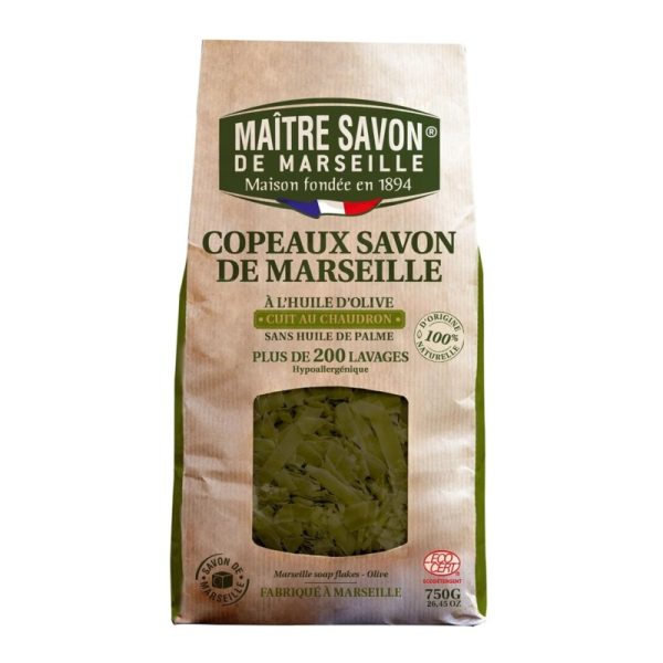 Płatki mydlane z mydła marsylskiego, OLIWKA, ECOCERT, 750 g, Maitre Savon de Marseille Płatki mydlane z mydła marsylskiego, OLIWKA, ECOCERT, 750 g, Maitre Savon de Marseille
