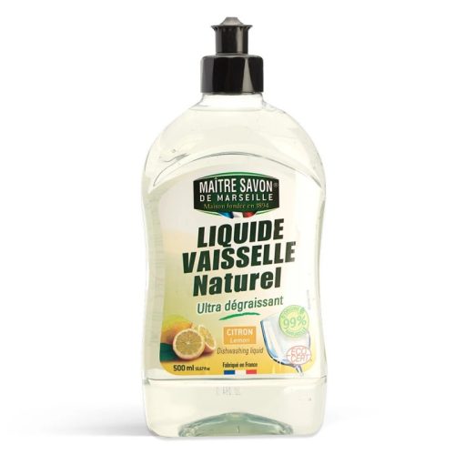 Płyn do mycia naczyń CYTRYNA, ECOCERT, 500 ml, Maitre Savon de Marseille Płyn do mycia naczyń CYTRYNA, ECOCERT, 500 ml, Maitre Savon de Marseille