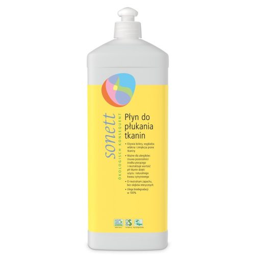 Płyn do płukania tkanin, bezzapachowy, certyfikowany, 1l, Sonett Płyn do płukania tkanin, bezzapachowy, certyfikowany, 1l, Sonett