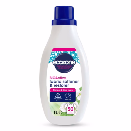 Płyn do płukania tkanin, BIOActive, odświeża kolory i ułatwia prasowanie, wegański, Allergy UK, 1l, Ecozone