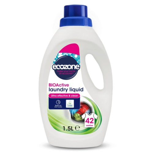 Płyn do prania tkanin, BIOActive, ultraskuteczne czyszczenie, wegański, Allergy UK, 1,5l, Ecozone