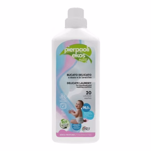 Płyn do prania ubranek dziecięcych i niemowlęcych oraz tkanin delikatnych, bezzapachowy, 1 litr, Pierpaoli Ekos Baby Płyn do prania Ekos Baby bezzapachowy dla ubranek dziecięcych i niemowlęcych 1 litr