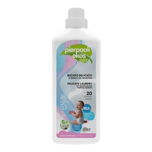 Płyn do prania ubranek dziecięcych i niemowlęcych oraz tkanin delikatnych, bezzapachowy, 1 litr, Pierpaoli Ekos Baby Płyn do prania ubranek dziecięcych i niemowlęcych oraz tkanin delikatnych, bezzapachowy, 1 litr, Pierpaoli Ekos Baby
