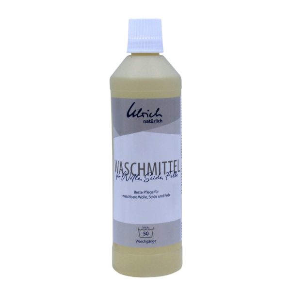 Płyn do prania wełny, jedwabiu i skór, bezzapachowy, z lanoliną, 500 ml. Ulrich Natürlich