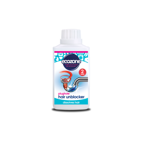 Płyn do udrażniania rur zatkanych włosami, zawiera naturalne enzymy, 250 ml, Ecozone
