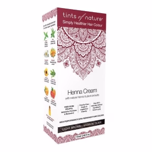 Półtrwała farba do włosów Tints of Nature z henną Jasny brąz 130ml