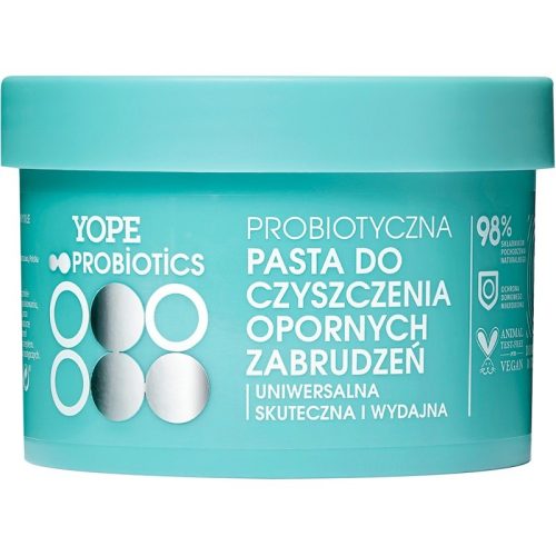 Probiotyczna pasta do czyszczenia opornych zabrudzeń, uniwersalna, skuteczna i wydajna, 160g, Yope Probiotyczna pasta do czyszczenia opornych zabrudzeń, uniwersalna, skuteczna i wydajna, 160g, Yope
