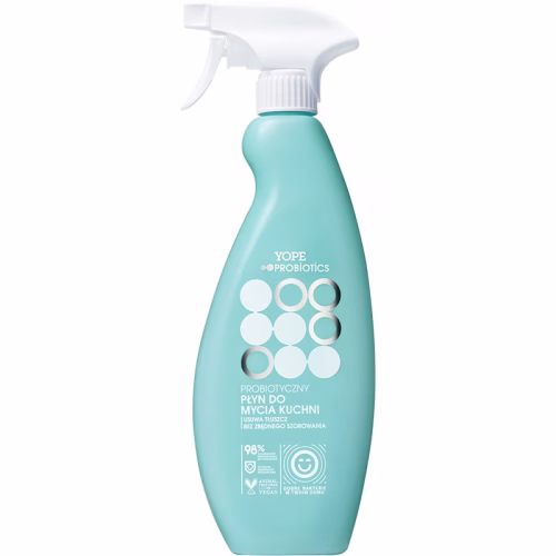 Probiotyczny naturalny płyn do mycia kuchni, usuwa tłuszcz bez zbędnego szorowania, 500ml, Yope Płyn do mycia kuchni Yope probiotyczny usuwa tłuszcz 500ml