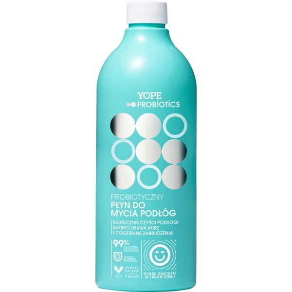 Probiotyczny płyn do mycia podłóg, skutecznie czyści podłogi, szybko usuwa kurz i codzienne zabrudzenia, 750ml, Yope