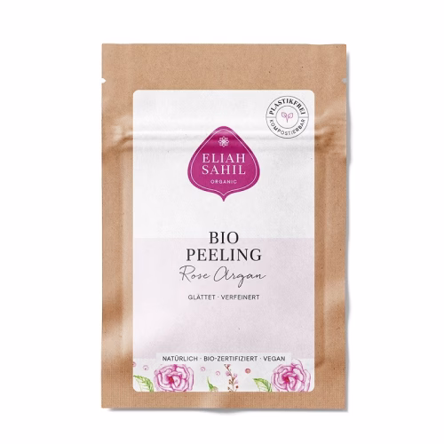Próbka wygładzający peeling do ciała Róża i Argan, Zero Waste, 15 g, Eliah Sahil Próbka peelingu do ciała Eliah Sahil z różą i argane 15g