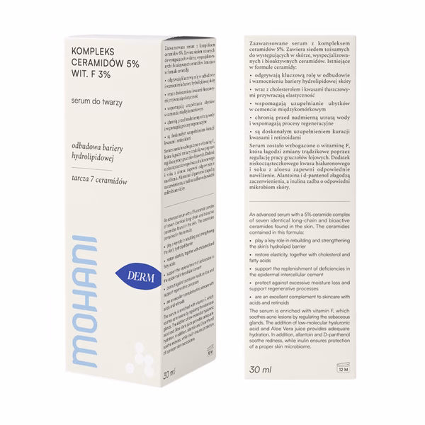 Serum Mohani z kompleksem ceramidów 5% i witaminą F3% do skóry suchej i wrażliwej 30ml (2)