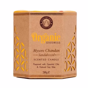 Sojowa świeca zapachowa - Mysore Chandan Sandalwood 200g Sojowa świeca zapachowa Song Of India Mysore Chandan Sandalwood 200g