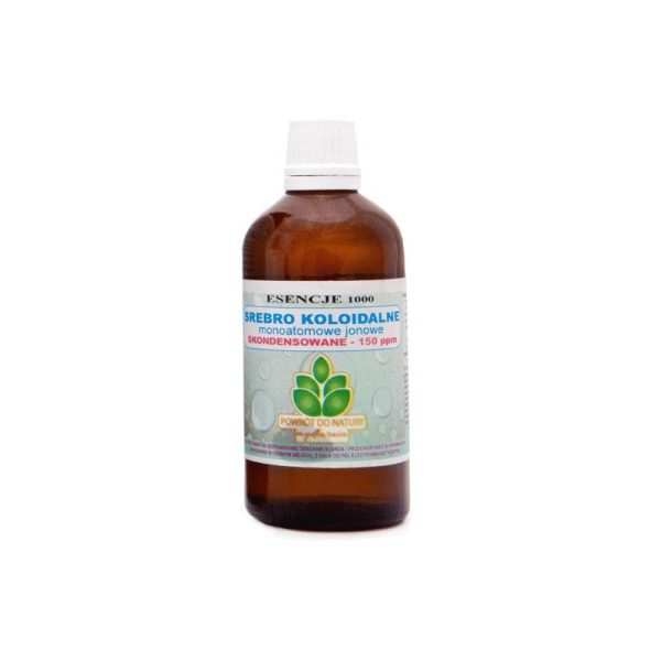 Srebro koloidalne stężone 150 PPM, do czyszczenia powierzchni i neutralizowania zapachów, 100ml, Powrót do Natury Srebro koloidalne stężone 150 PPM, do czyszczenia powierzchni i neutralizowania zapachów, 100ml, Powrót do Natury