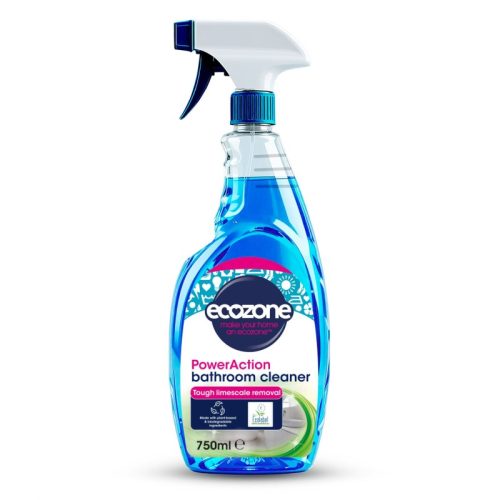 Środek czyszczący do łazienek, PowerAction, na uporczywy kamień i osad z mydła, wegański, Allergy UK, 750ml, Ecozone