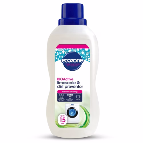 Środek do czyszczenia pralki, zapobiegający osadzaniu się kamienia i zabrudzeniom, wegański, 750ml, Ecozone Środek do czyszczenia pralki Ecozone zapobiegający osadzaniu się kamienia 750ml