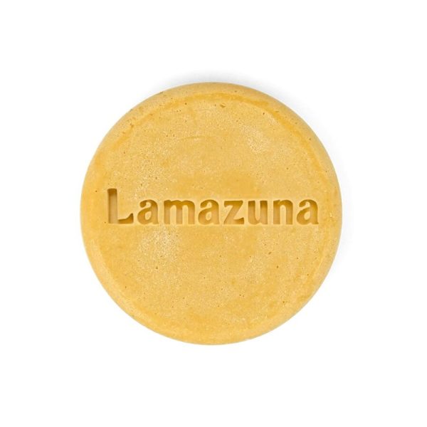 Szampon do włosów blond, rozjaśnianych i z pasemkami, z rumiankiem i cynamonem, DOTYK SŁOŃCA, 70 ml, Lamazuna