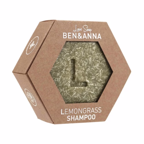 Odżywczy szampon do włosów w kostce, LEMONGRASS, Trawa cytrynowa i wanilia, 60 g, BEN&ANNA