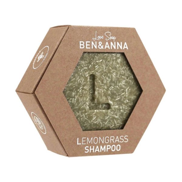 Odżywczy szampon do włosów w kostce, LEMONGRASS, Trawa cytrynowa i wanilia, 60 g, BEN&ANNA