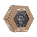 Szampon wzmacniający i żel pod prysznic w kostce, ELMSWOOD, Korzenno-drzewny, 60 g, BEN&ANNA