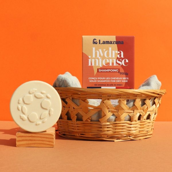 Szampon w kostce do włosów suchych, WANILIOWO-KOKOSOWY, 70 ml, Lamazuna