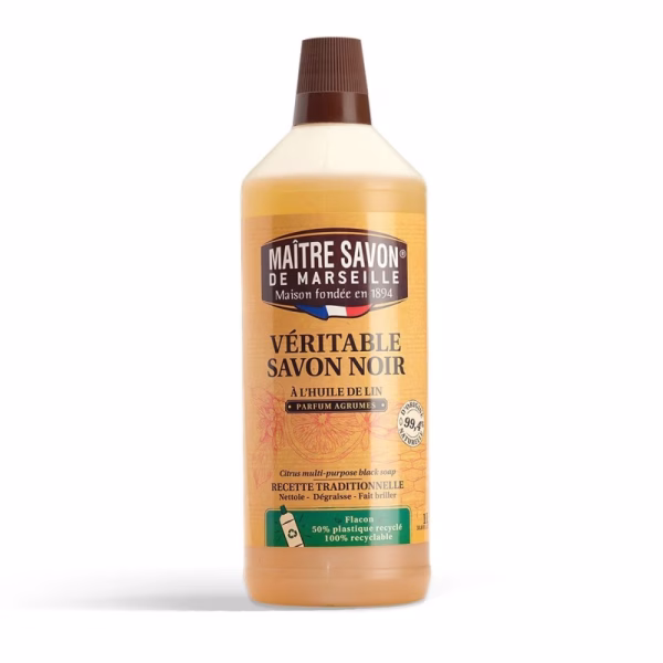 Czarne mydło Maitre Savon de Marseille cytrynowe 1000ml (2)