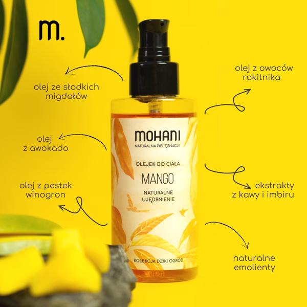 Ujędrniający olejek do ciała Mohani z mango i awokado 150ml (2)