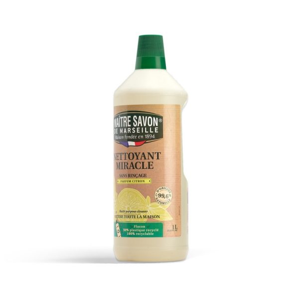 Uniwersalny środek czyszczący Miracle, cytryna, ECOCERT, 1l, Maitre savon de marseille