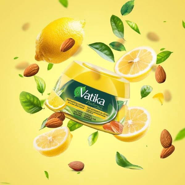 Krem do stylizacji włosów Dabur Vatika cytryna herbata migdał 210ml (2)