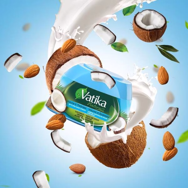 Krem do stylizacji włosów Dabur Vatika Kokos-Henna-Migdał 210ml (2)