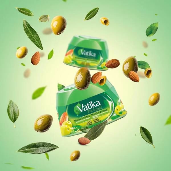 Krem do stylizacji włosów Vatika Oliwa-Migdał-Henna 210ml (2)