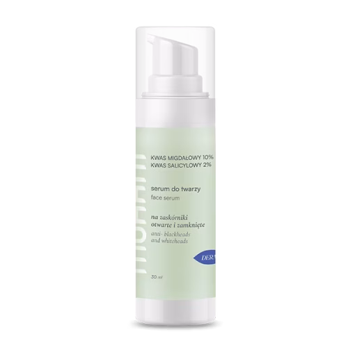 Wygładzające serum z kwasem migdałowym 10% i kwasem salicylowym 2% Mohani Serum Mohani z kwasem migdałowym 10% i salicylowym do skóry trądzikowej