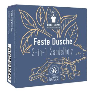 Żel pod prysznic i szampon w kostce, 2 w 1, drzewo sandałowe, zero waste, No.139, COSMOS NATURAL,100 g, BIOTURM