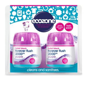 Zestaw 2 ekologicznych kostek do toalety - Forever Flush INDYGO, TWIN PACK 2 x do 2000 spłukań, Ecozone