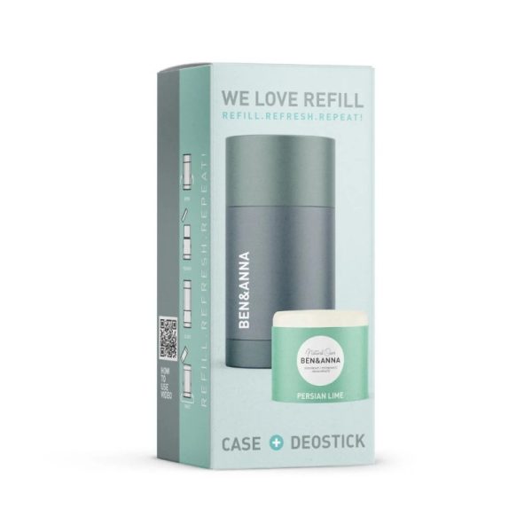 Zestaw REFILL: Naturalny dezodorant na bazie sody PERSIAN LIME 40 g + pojemnik wielokrotnego uzupełniania, BEN&ANNA (zdjęcie 3) Zestaw REFILL: Naturalny dezodorant na bazie sody PERSIAN LIME 40 g + pojemnik wielokrotnego uzupełniania, BEN&ANNA