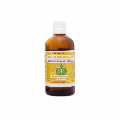 Złoto koloidalne stężone 150 PPM Powrót do Natury 100ml do czyszczenia