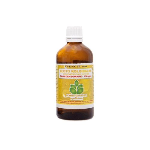 Złoto koloidalne stężone 150 PPM, do czyszczenia powierzchni i neutralizowania zapachów, 100ml, Powrót do Natury Złoto koloidalne stężone 150 PPM, do czyszczenia powierzchni i neutralizowania zapachów, 100ml, Powrót do Natury