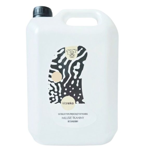 Zmiękczający płyn do płukania Milusie tkaniny, bezzapachowy, uzupełnienie, 5l, Klareko