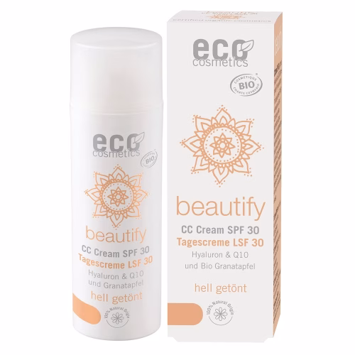 SPF 30 Krem CC jasny BEAUTIFY Kwas hialuronowy, Q10, granat 50 ml C0925