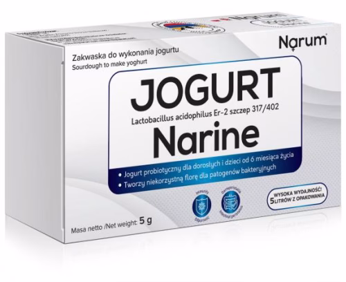 Narum Jogurt Narine – zakwaska do jogurtu, 5 saszetek