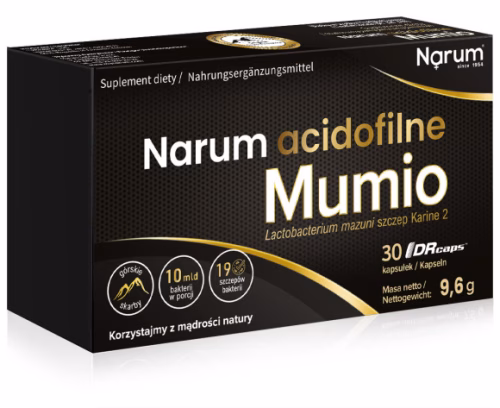 Narum Acidofilne Mumio – suplement diety, 30 kapsułek