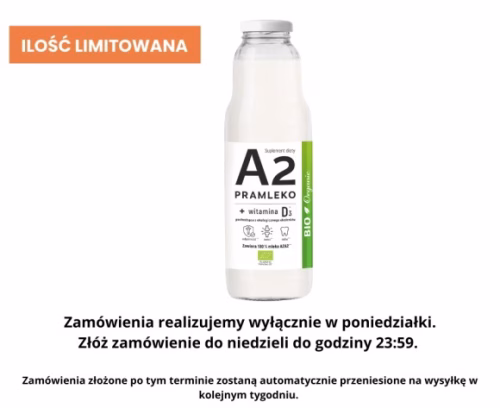 Pramleko A2 + D3 – mleko z witaminą D, 750 ml