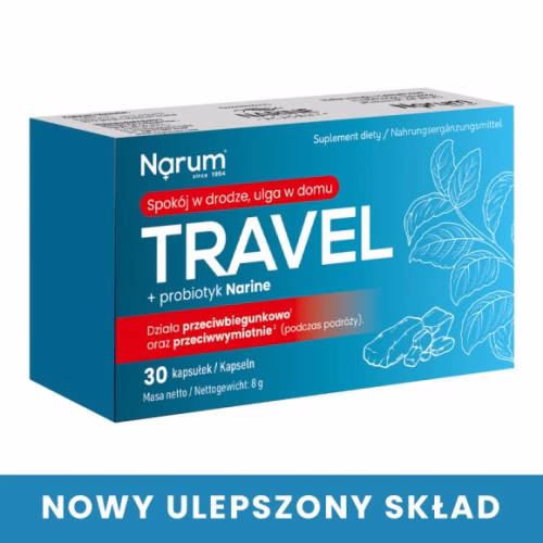 Narum Travel 200 mg – probiotyk dla podróżujących, 30 kapsułek